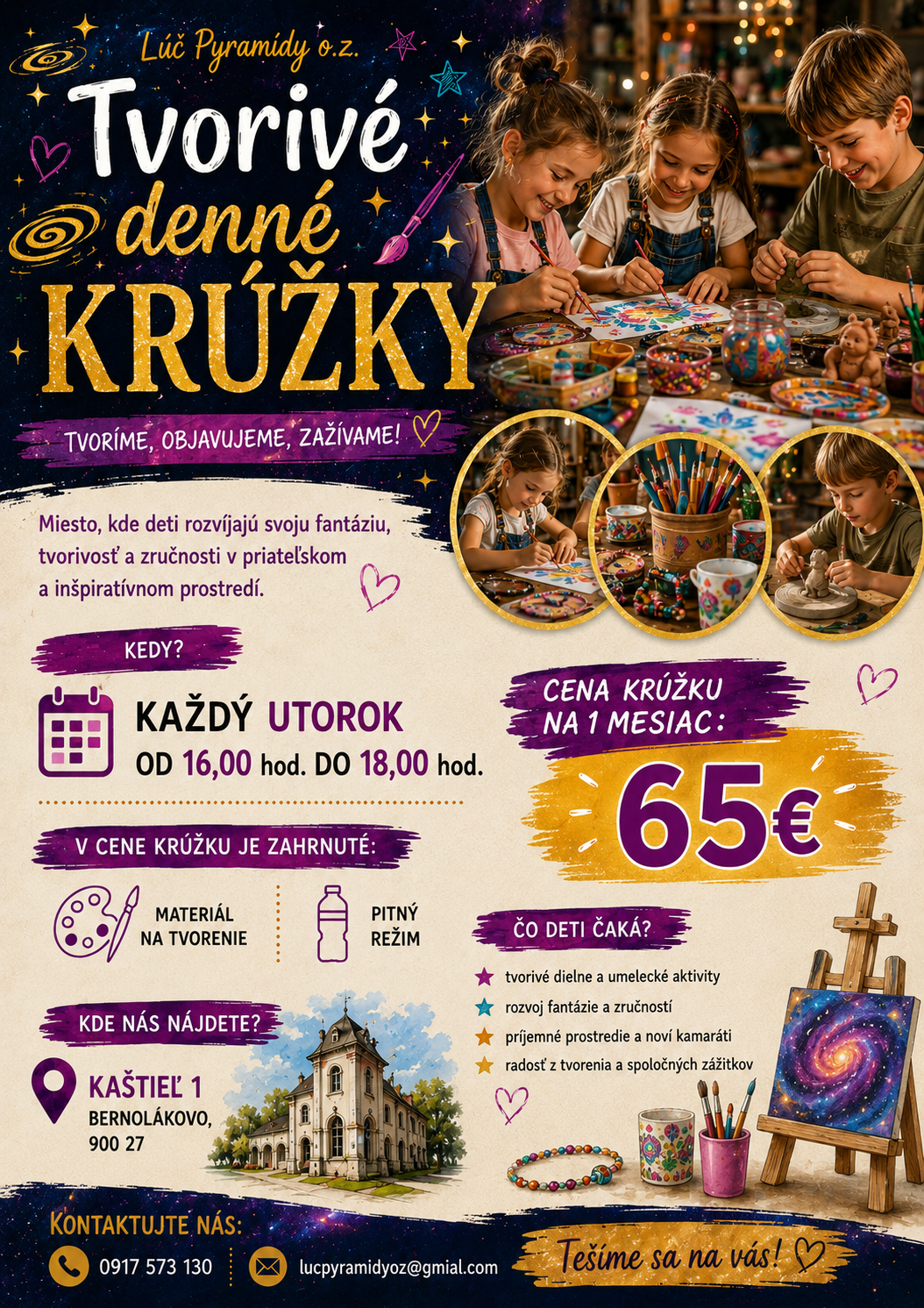 Tvorivé krúžky GALAXIA pre deti a mládež