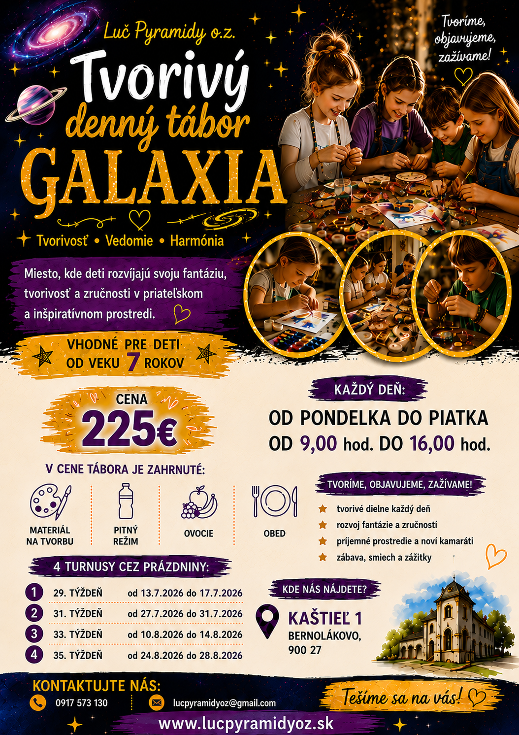 Tvorivý denný tábor GALAXIA pre deti